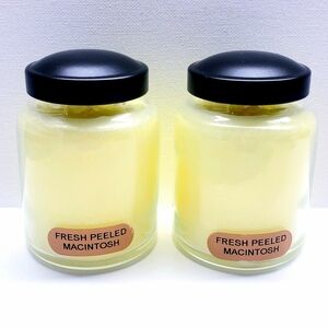 FRESH PEELED MACINTOSH - A Cheerful Giver Baby Jar Single Wick Candle,6 oz (2)